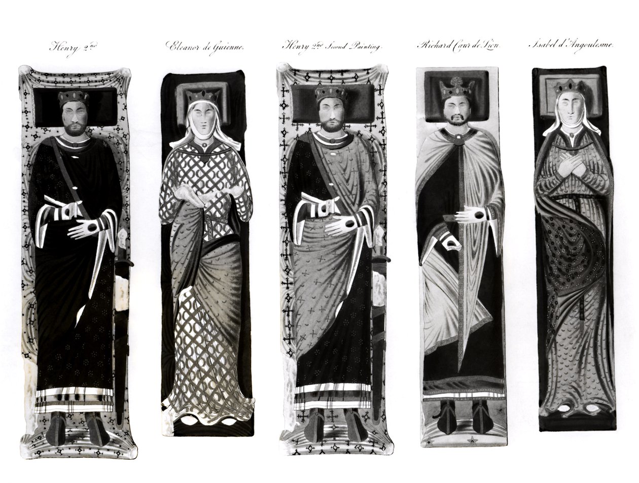 Wizerunki Henryka II (1133-89) Eleonory Akwitanii (ok.1122-1204) Richarda Coeur de Lion (1157-99) i Isabel d