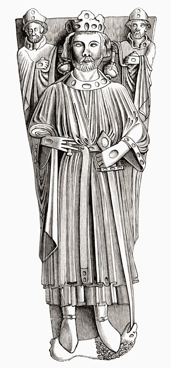 Effigy króla Jana na jego grobie w katedrze w Worcester, z 