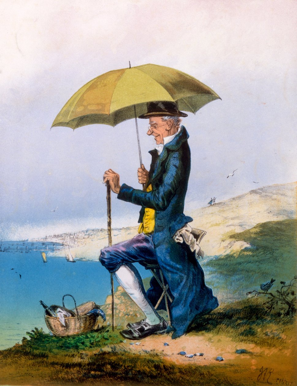 Osiem godzin nad morzem za trzy szylingi, grafika wykonana przez A. Concannena, 1873 autorstwa English School