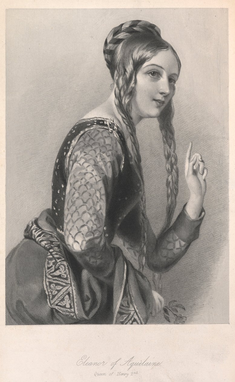 Eleonora z Akwitanii, ilustracja z „Szkiców biograficznych królowych…” autorstwa English School
