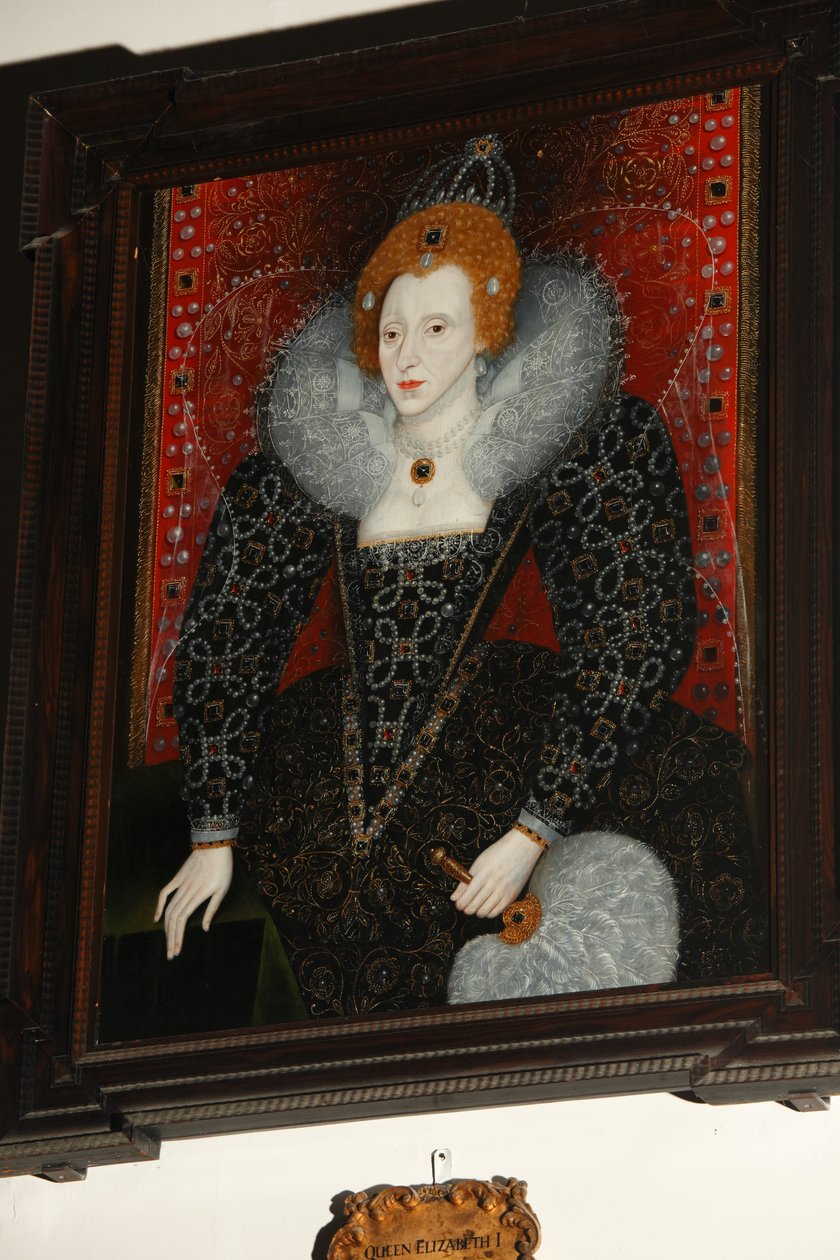 Elżbieta I (1533-1603), ok. 1590 (olej na panelu) autorstwa English School