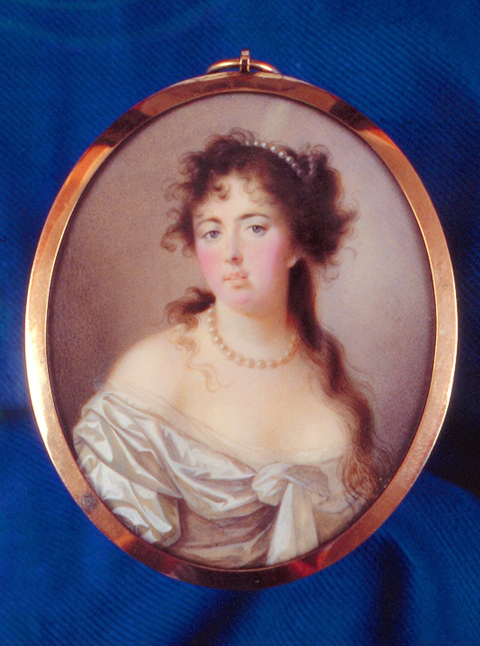 Emma Hamilton (akwarela na welinie) autorstwa English School