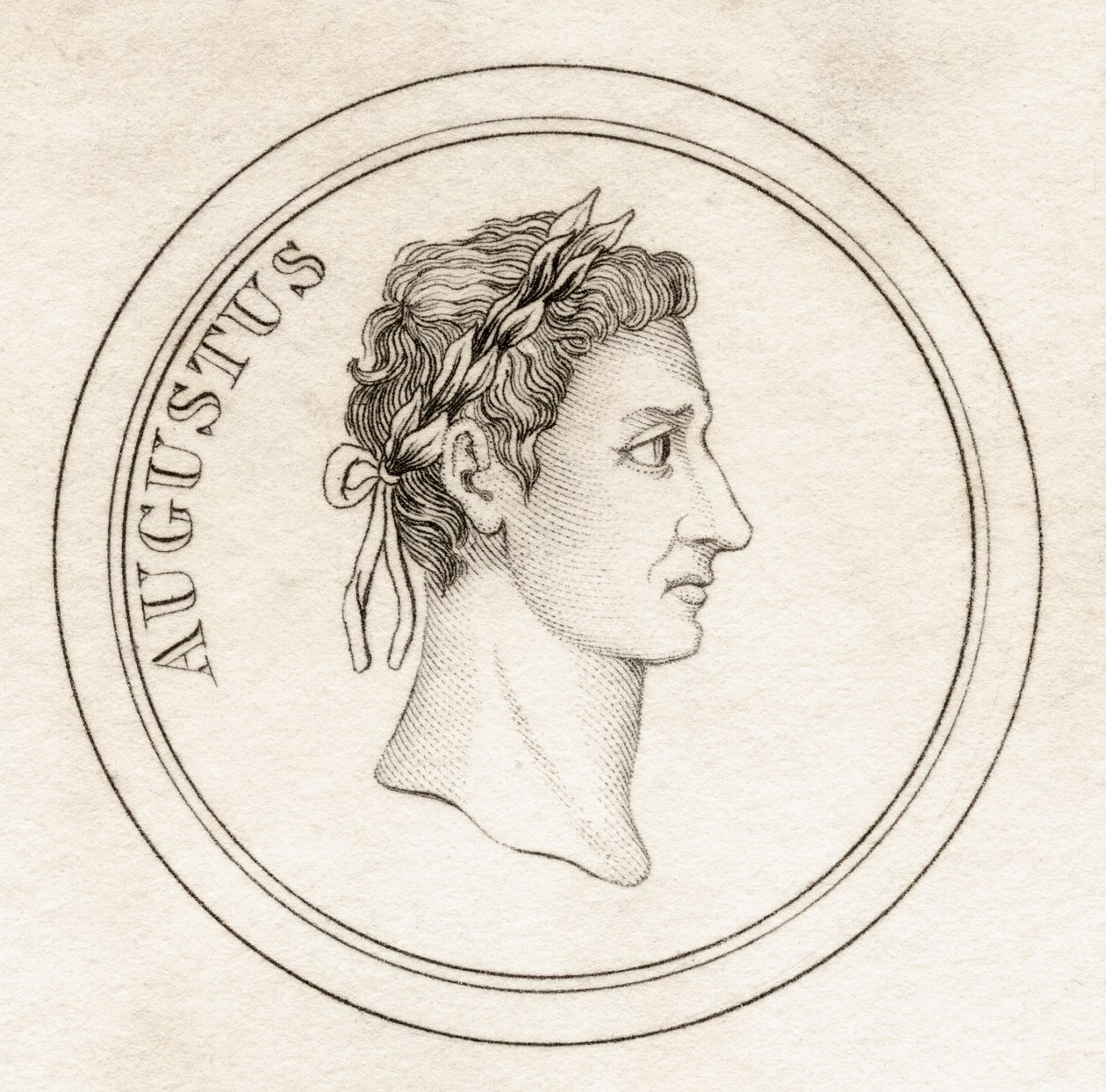 Cesarz August, ze „Słownika historycznego Krabba”, opublikowanego w 1825 r. autorstwa English School