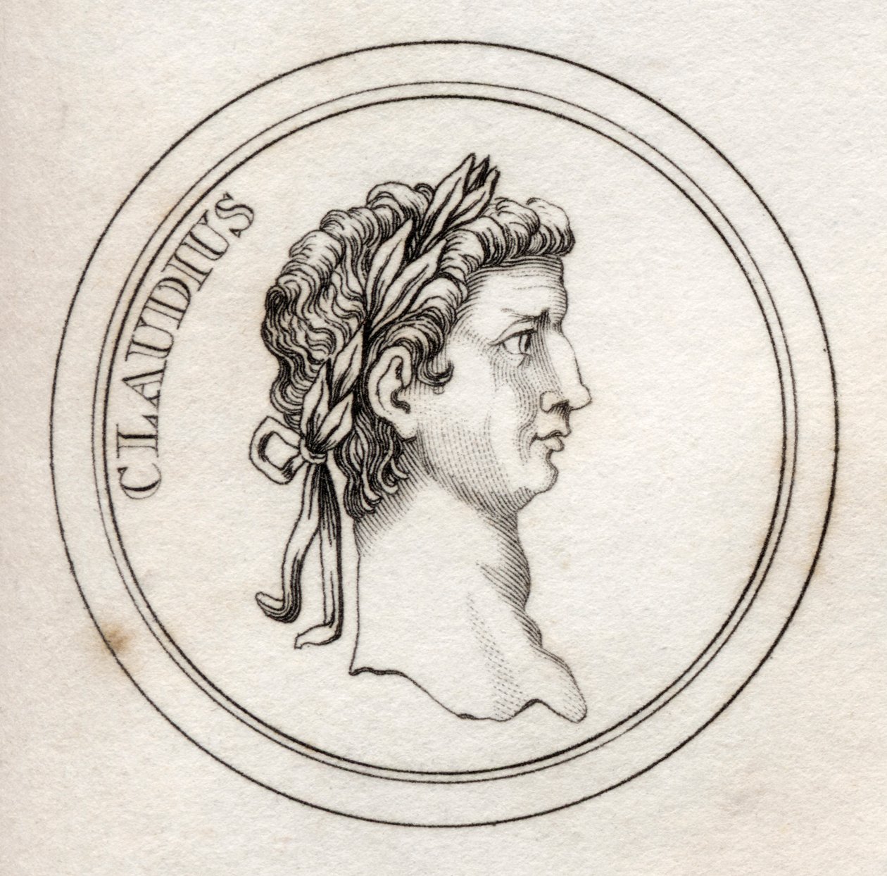 Cesarz Klaudiusz, ze „Słownika historycznego Krabba”, opublikowanego w 1825 r. autorstwa English School