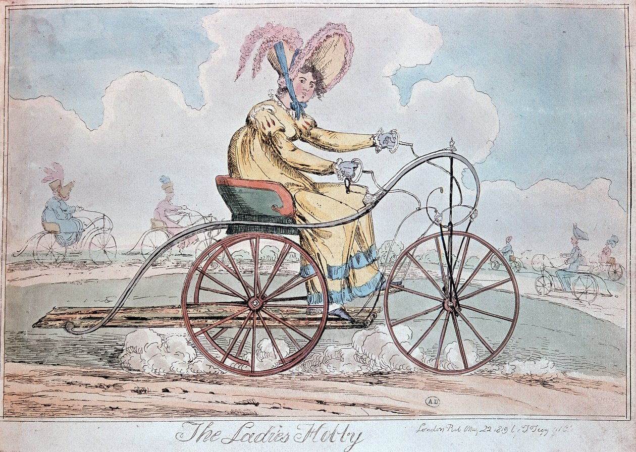 Angielski humorystyczny rysunek „The Lady Hobby” autorstwa English School
