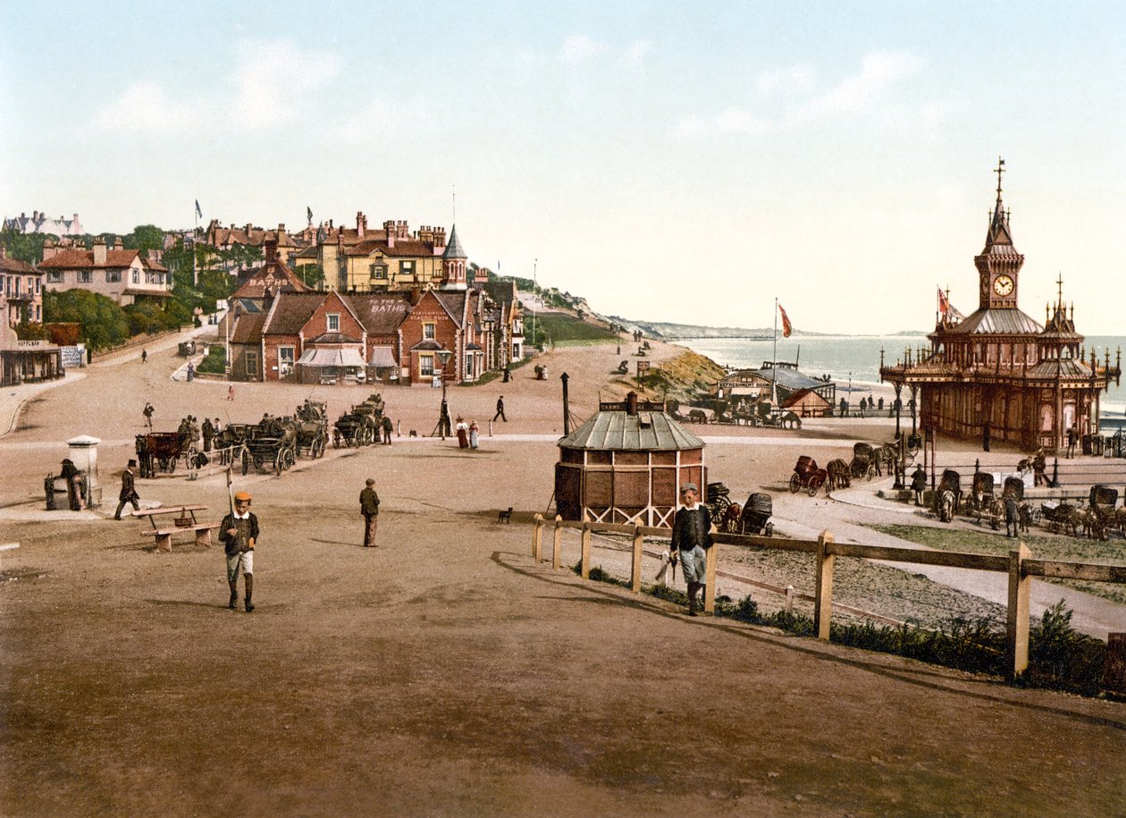 Wejście na molo, Bournemouth (zdjęcie ręcznie kolorowane) autorstwa English School