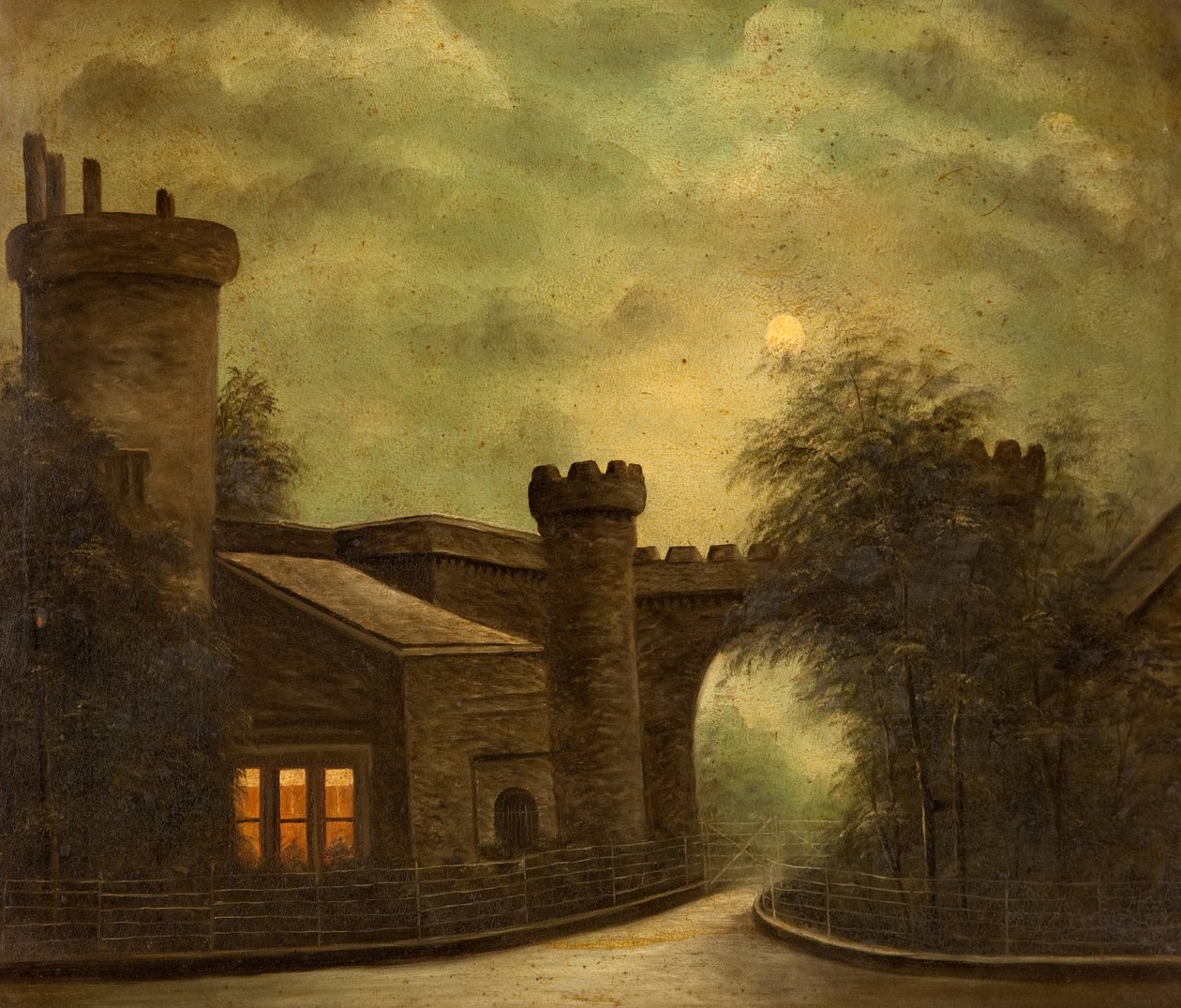 Wejście do Towneley Park, przez Moonlight autorstwa English School