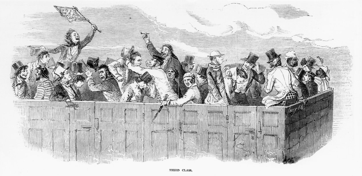 Epson Races 1847: Kolej – trzecia klasa (grawerowanie) autorstwa English School