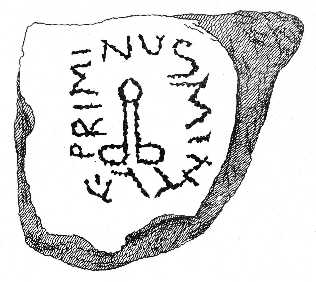 Ex-voto do Priapa z rzymskiego fortu Burgodunum autorstwa English School