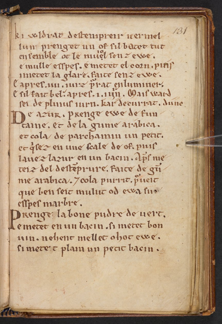 Fragmenty Historii Anglii Henryka z Huntingdon, Cotton MS Titus D XXIV, f.131r (pergamin) autorstwa English School