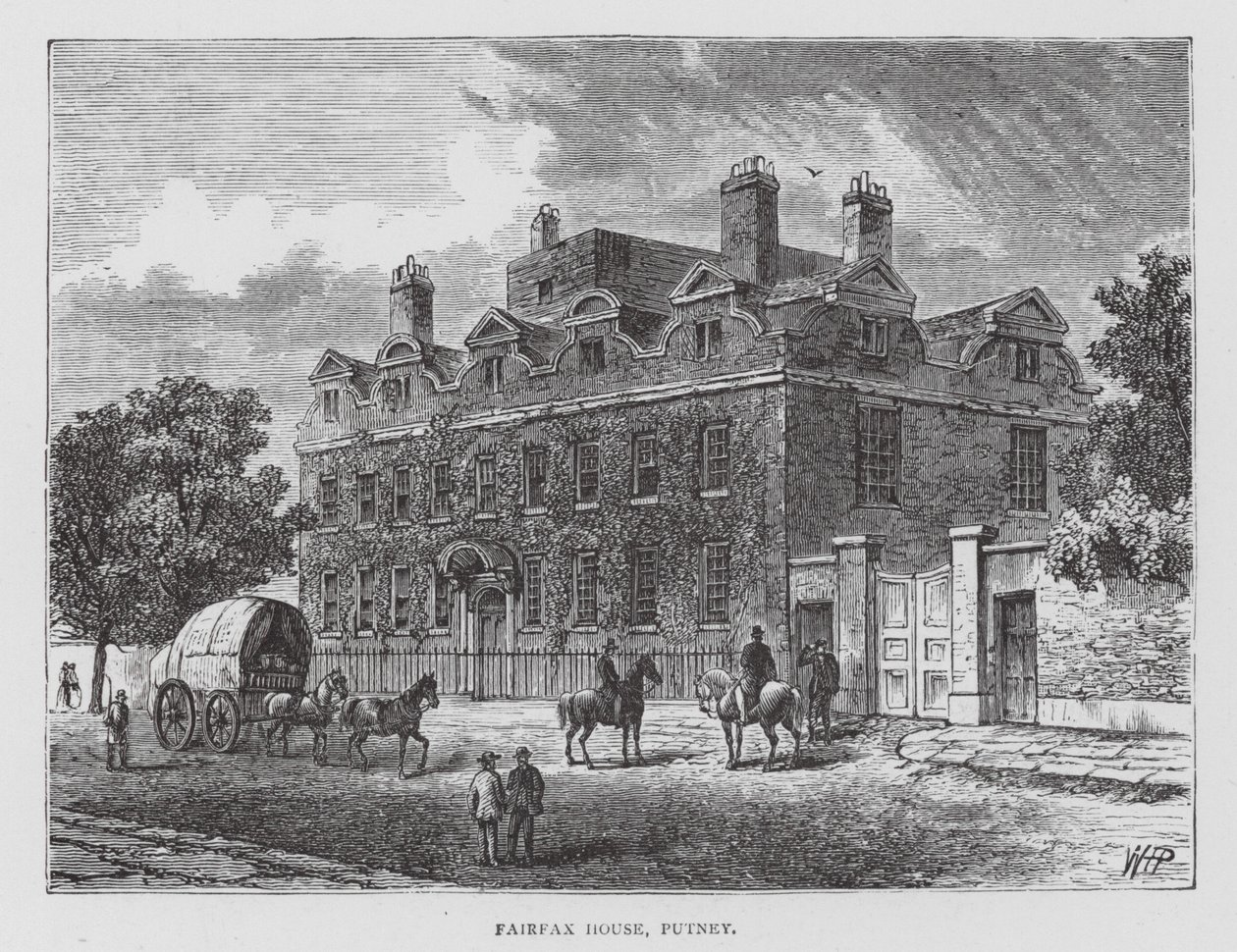 Fairfax House, Putney (litografia) autorstwa English School