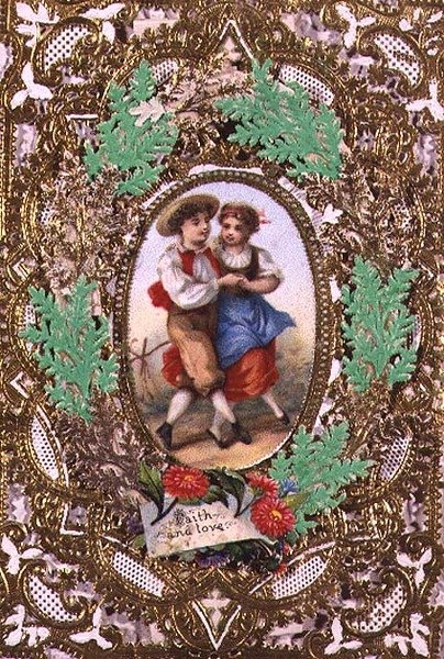 „Wiara i Miłość”, kartka walentynkowa autorstwa English School