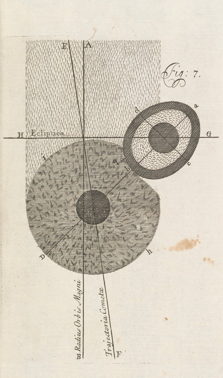 Ryc. 7 z A New Theory of the Earth Williama Whistena, Londyn, 1696 autorstwa English School