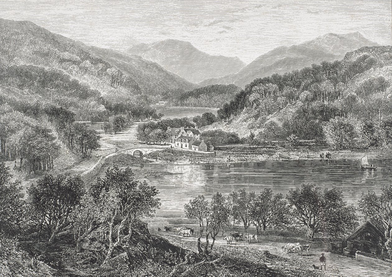 Flowerdale, Gairloch w około 1880 roku, z "Scottish Pictures", opublikowane przez Religious Tract Society, 1886 (rycina) autorstwa English School