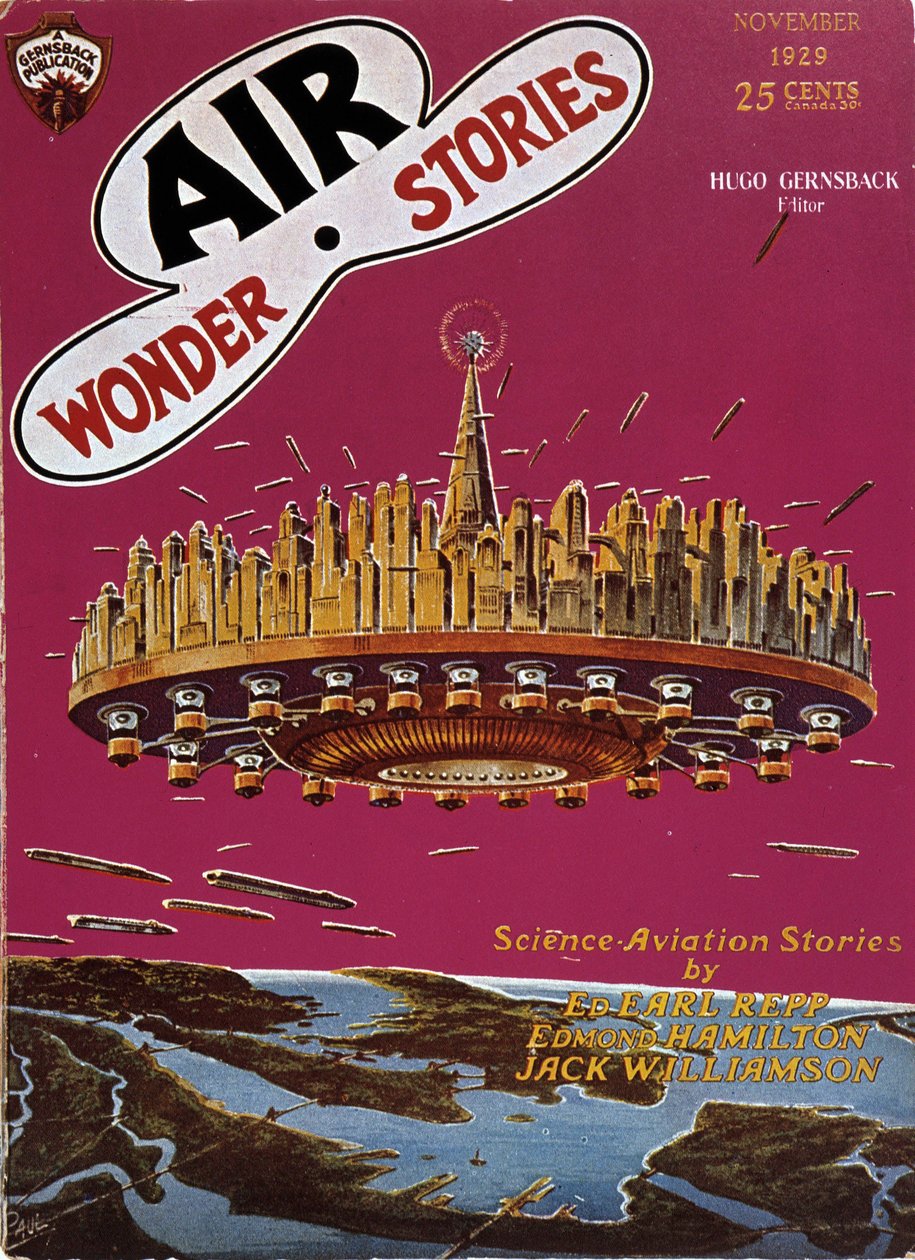 Latający Spodek – w „”Air Wonder Stories”, listopad 1929 autorstwa English School