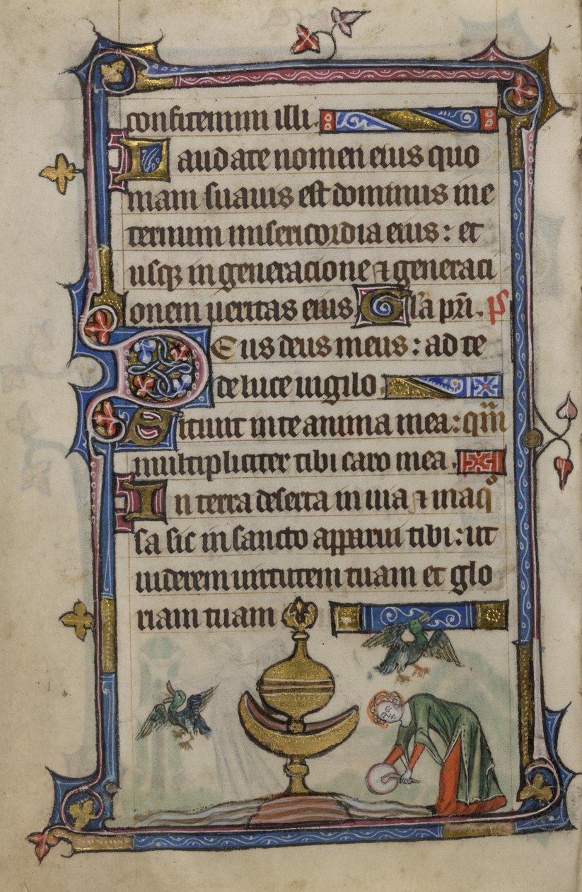 Folio 72v Ilustracja z „Godzin Taymouth” (welin) autorstwa English School