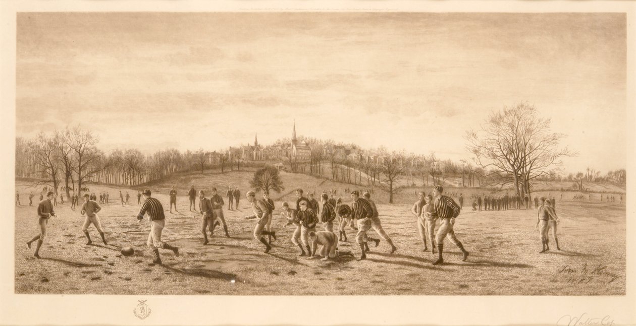 Piłka nożna w Harrow School, 1887 autorstwa English School