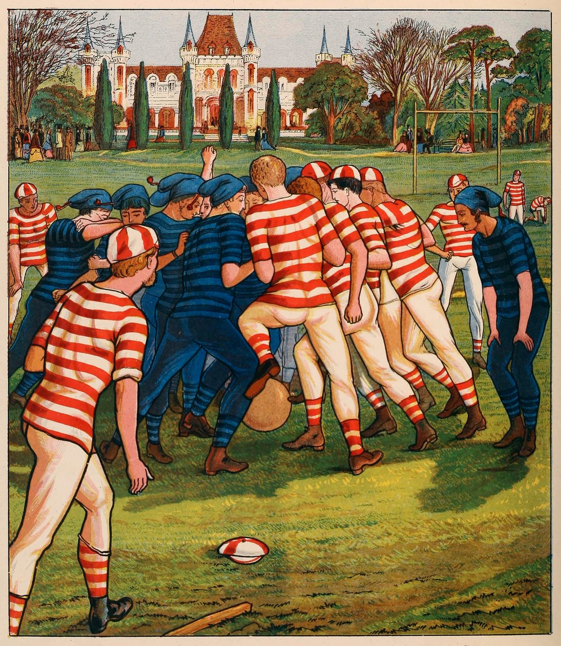 Piłka nożna, z brytyjskiego Sports and Games, wyd. C. 1880. autorstwa English School