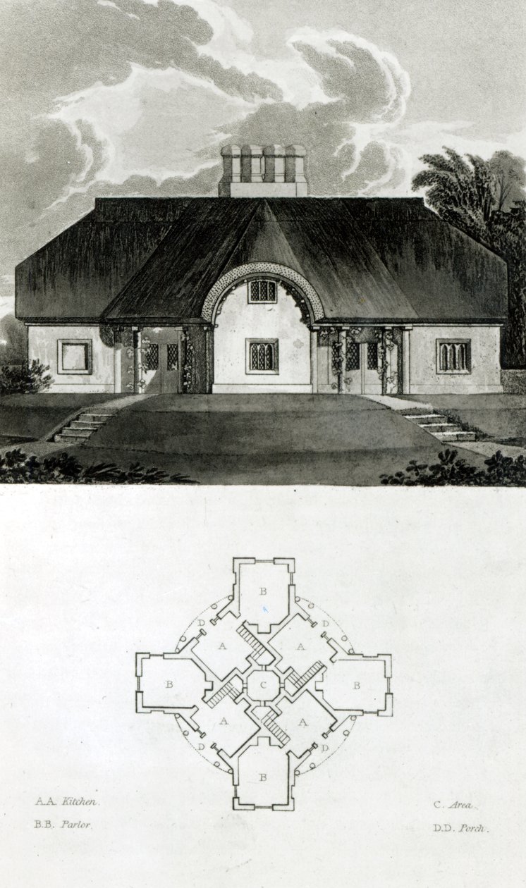 Cztery Domki, 1818 autorstwa English School