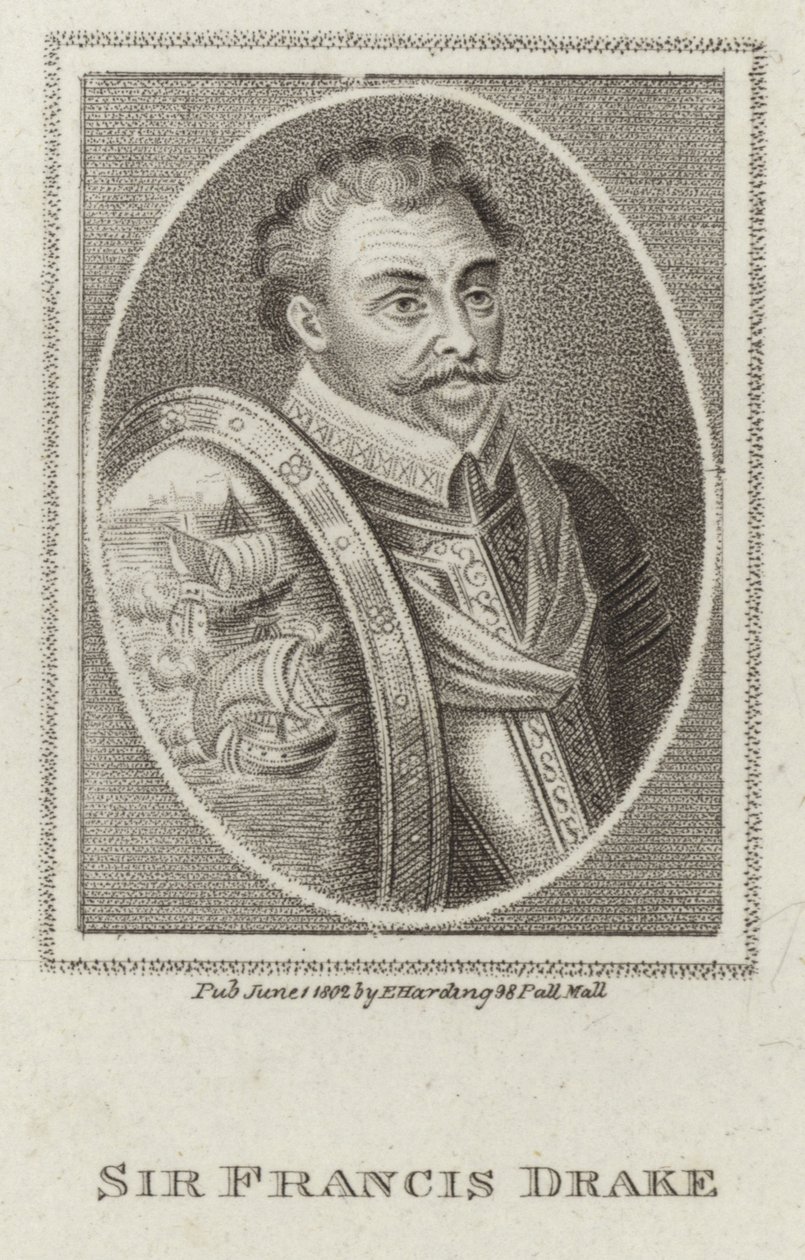 Francis Drake (rycina) autorstwa English School
