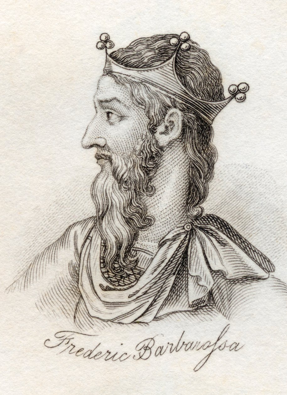Fryderyk I Barbarossa, ze „Słownika historycznego Krabba”, opublikowanego w 1825 r. autorstwa English School
