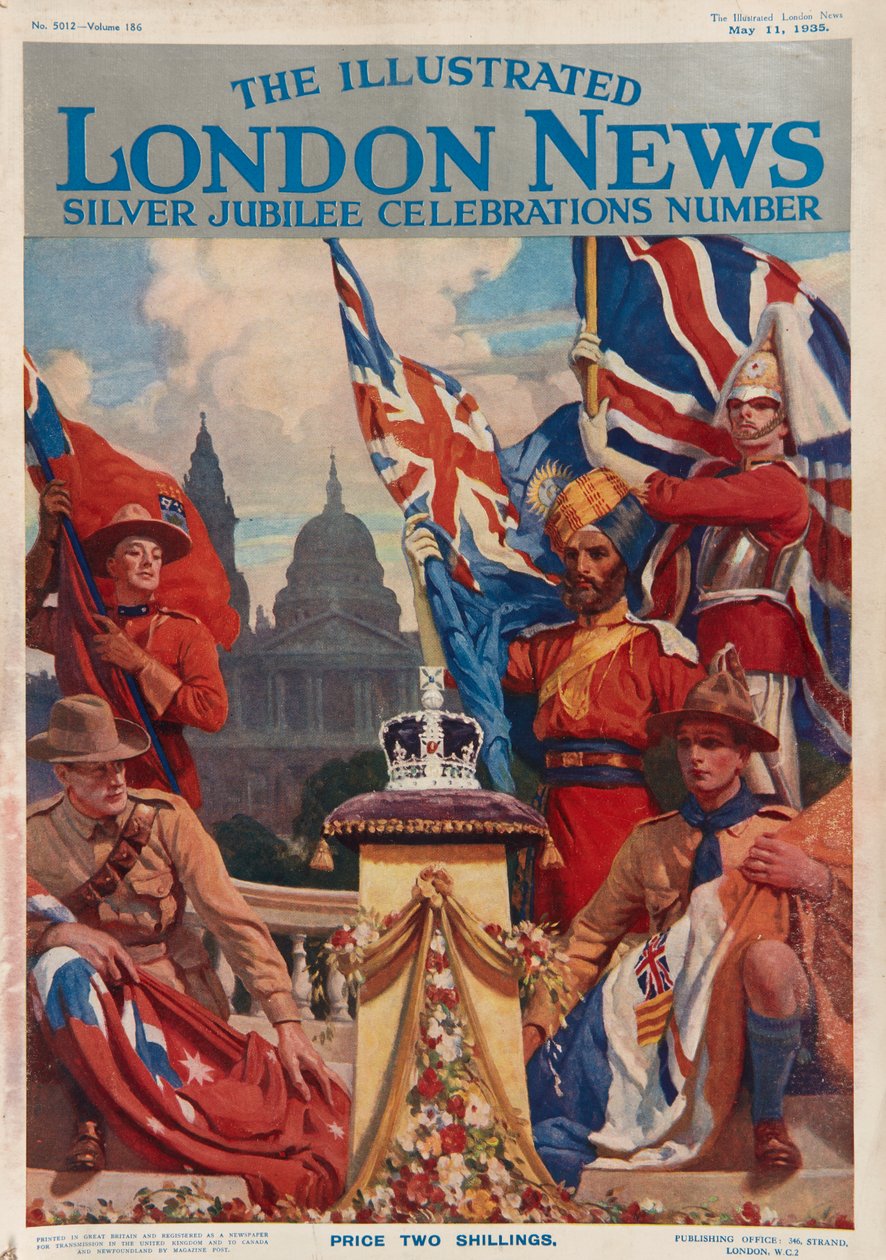 Okładka The Illustrated London News, srebrny numer jubileuszowy autorstwa English School