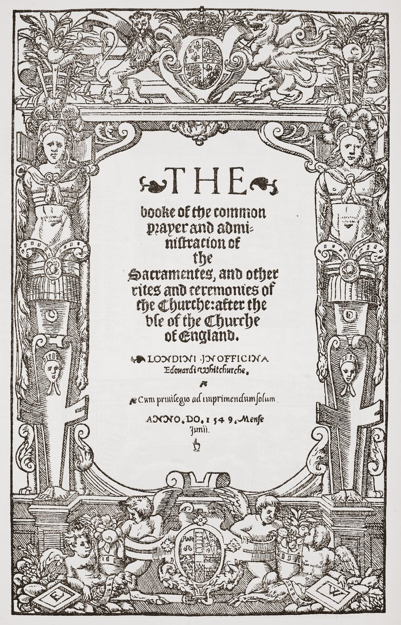 Frontyspis, Księga Wspólnej Modlitwy, 1549 autorstwa English School