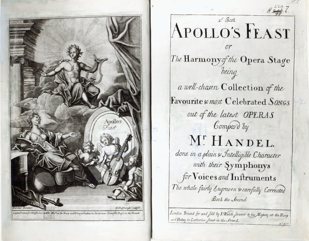 Frontyspis na Święto Apollosa, ok. 1734 r autorstwa English School