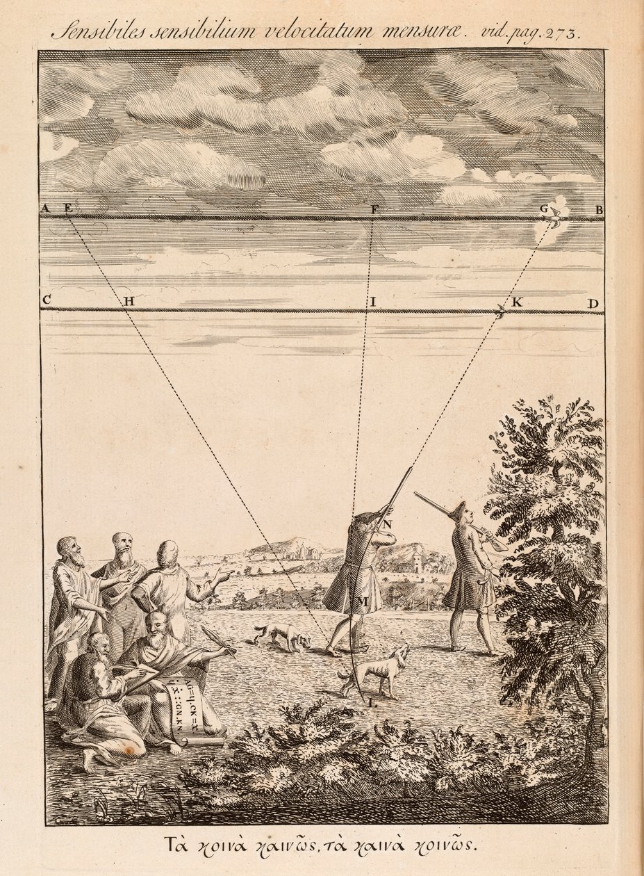 Frontyspis z The Method of Fluxons and Infinite Series autorstwa Isaaca Newtona, Londyn, 1736 autorstwa English School