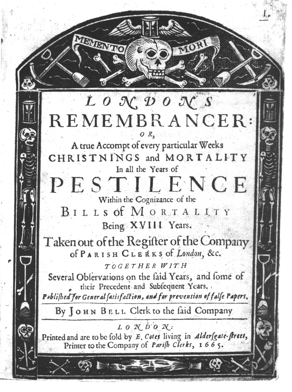 Frontyspis do Londons Remembrancer autorstwa Johna Bella, 1665 r autorstwa English School