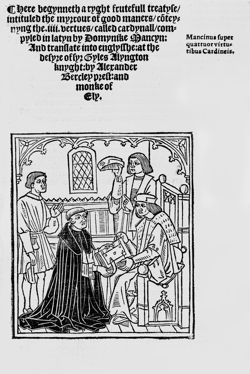 Frontyspis do Lustra dobrych manier 1523 autorstwa English School