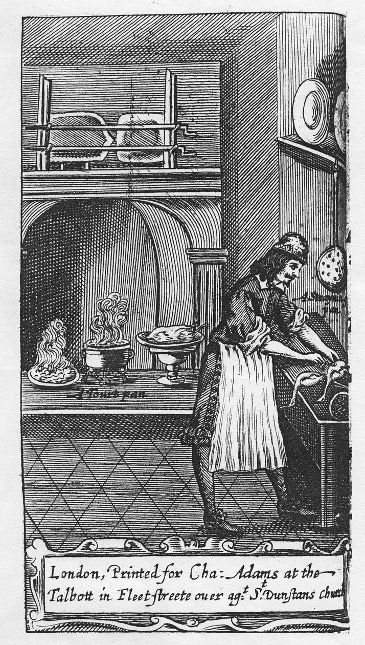 Frontyspis do francuskiego kucharza autorstwa La Varenne, 1653 autorstwa English School