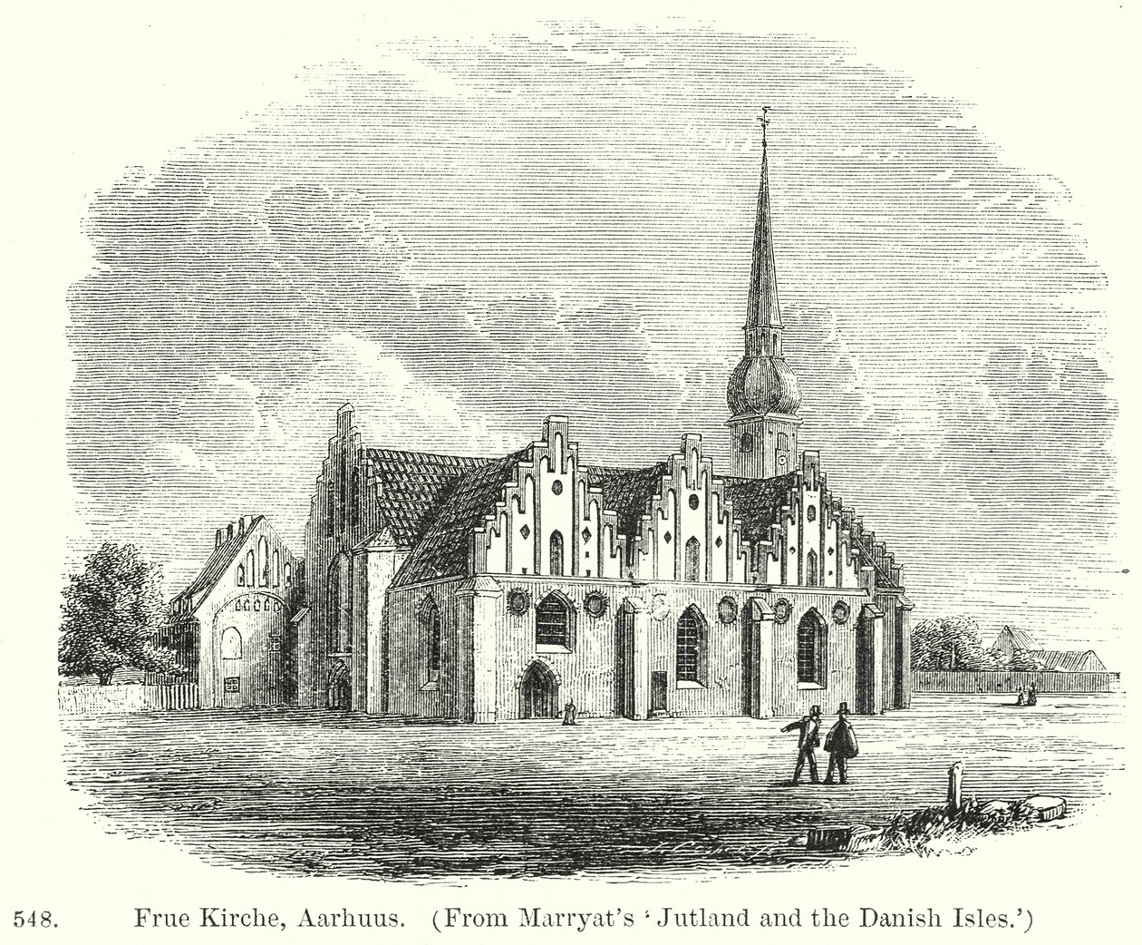 Frue Kirche, Aarhuus (rycina) autorstwa English School