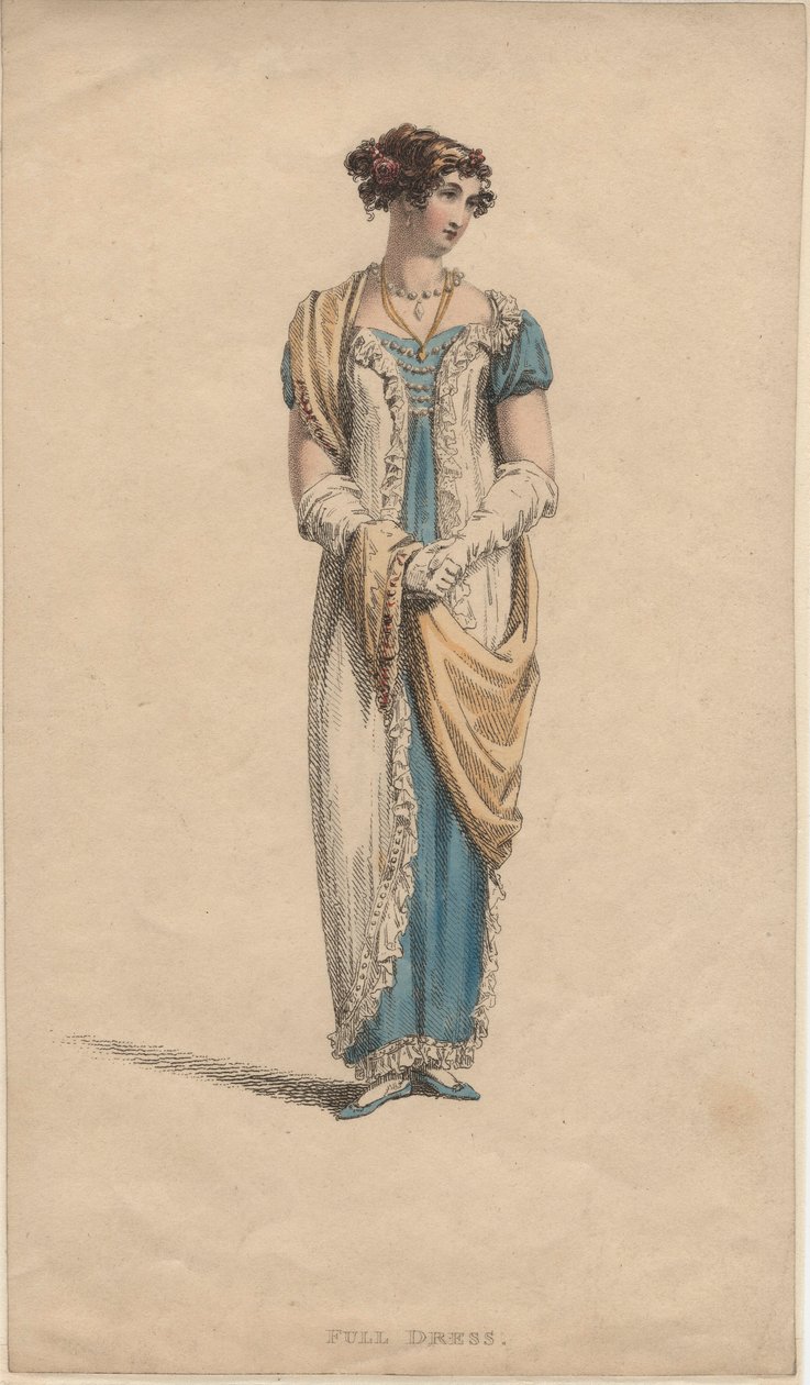 Pełna sukienka, 1817 autorstwa English School
