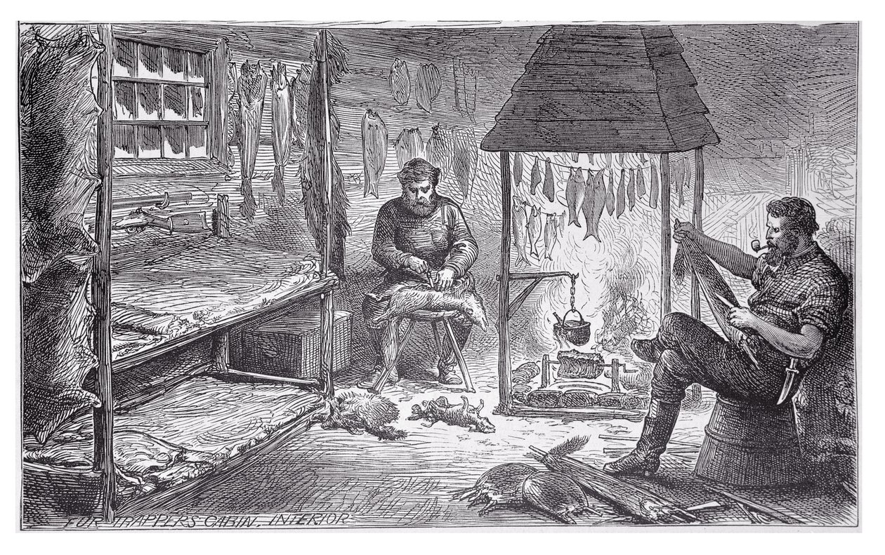Traperzy futrzani w Kanadzie, 1880 autorstwa English School