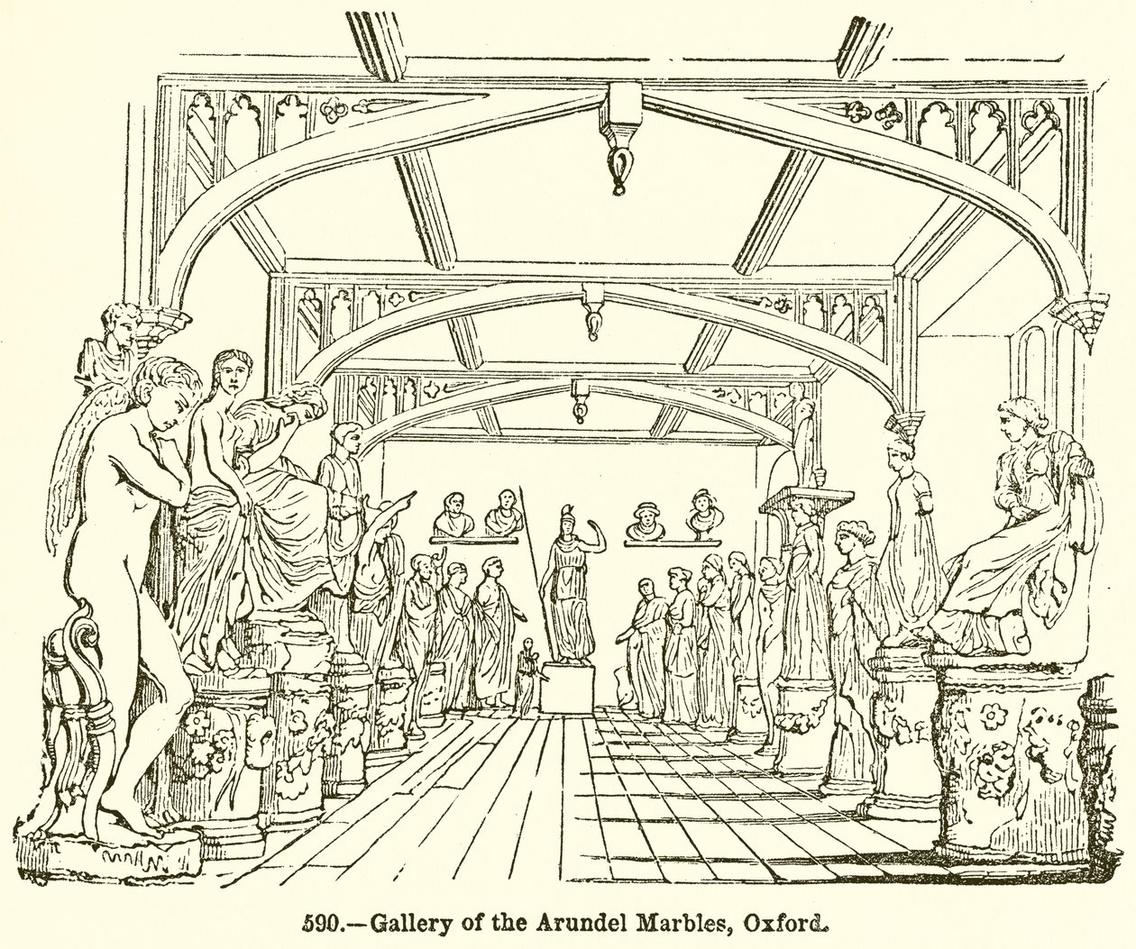 Galeria marmurów z Arundel, Oxford (rycina) autorstwa English School