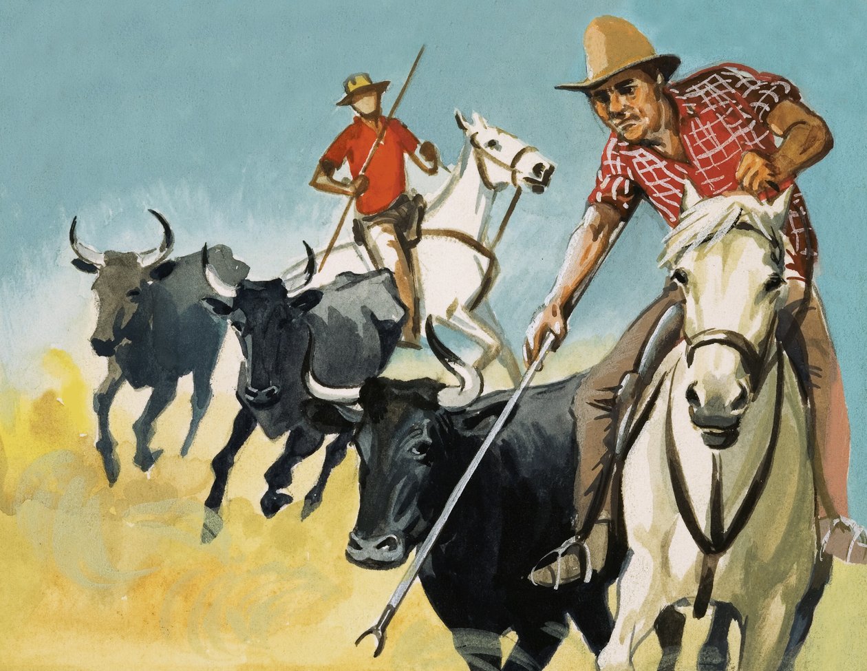 Gardianie z Camargue autorstwa English School