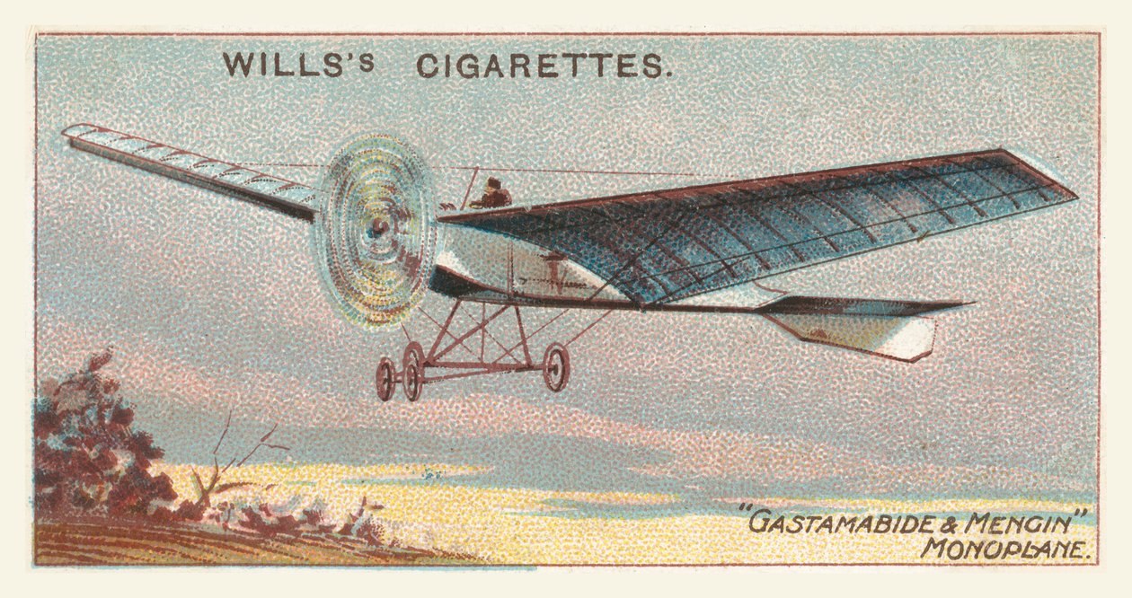 Gastamabid i Mengin Monoplane (chromolit) autorstwa English School