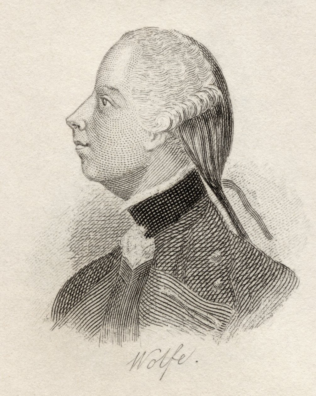 Generał James Wolfe, z „Słownika historycznego Krabba”, opublikowanego w 1825 r. autorstwa English School