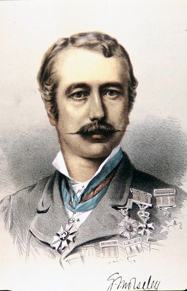 Generał Sir Garnet Wolseley (kolor lito) autorstwa English School