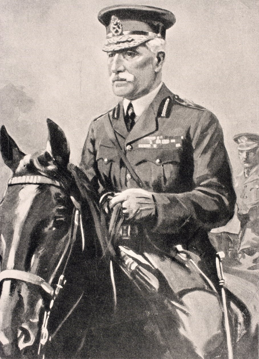 Generał Sir Horace Lockwood Smith-Dorrien z „The War Illustrated Album deLuxe” wydanej w Londynie, 1916 autorstwa English School