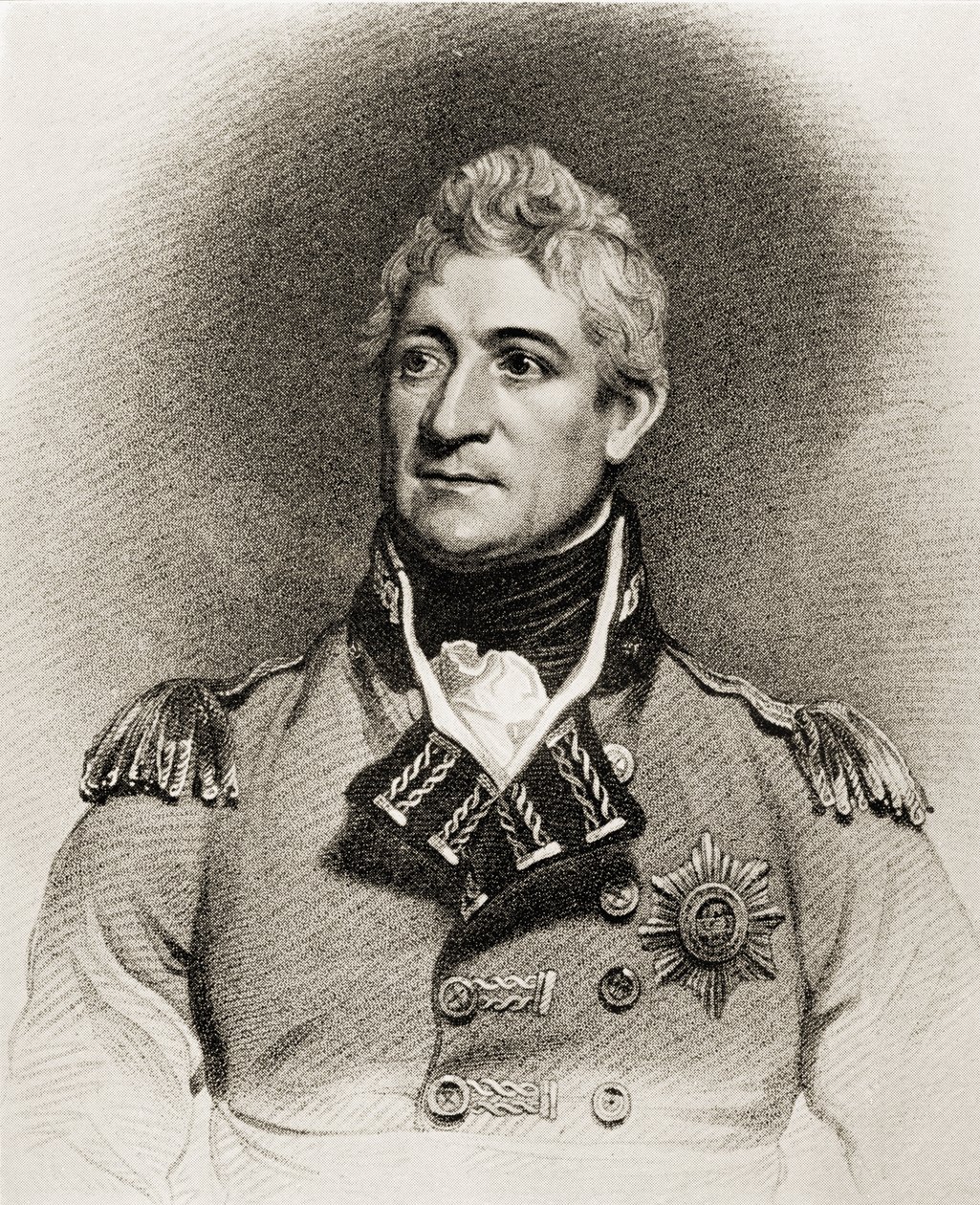 Generał Sir Thomas Picton (1758-1815) (lito) autorstwa English School