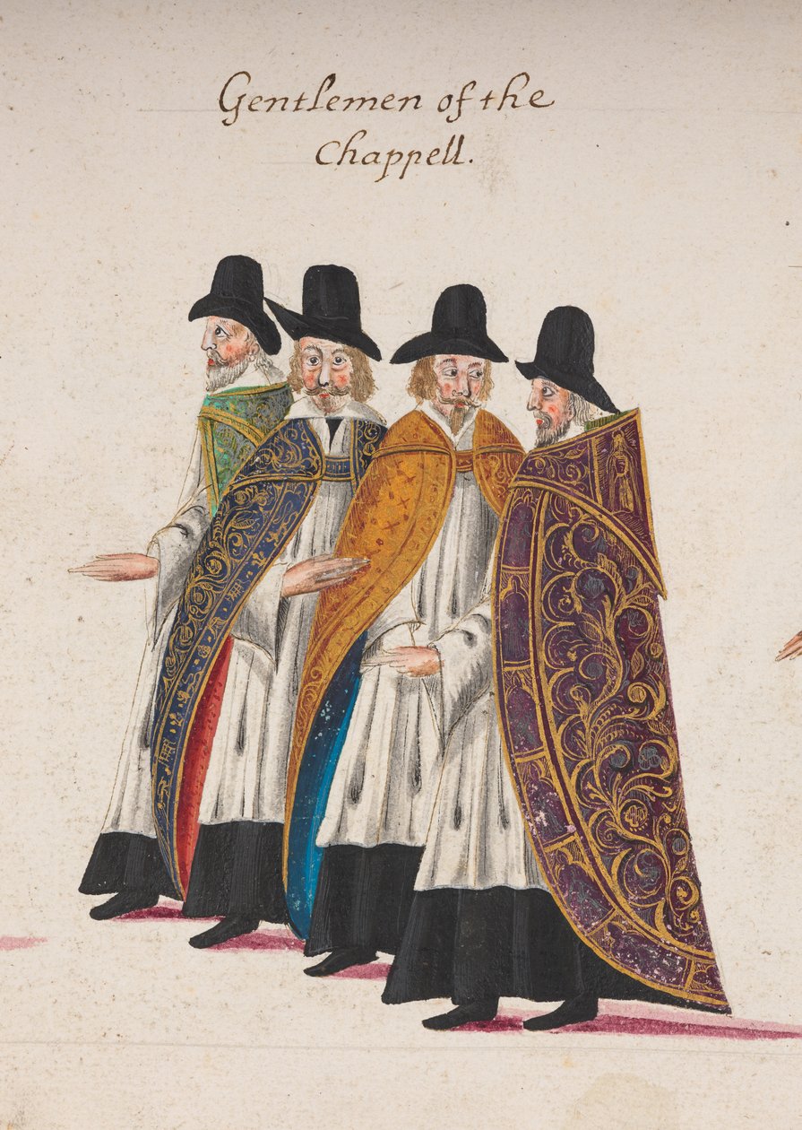 Panowie Kaplicy, fragment konduktu pogrzebowego królowej Elżbiety I do Opactwa Westminsterskiego, 28 kwietnia 1603 autorstwa English School