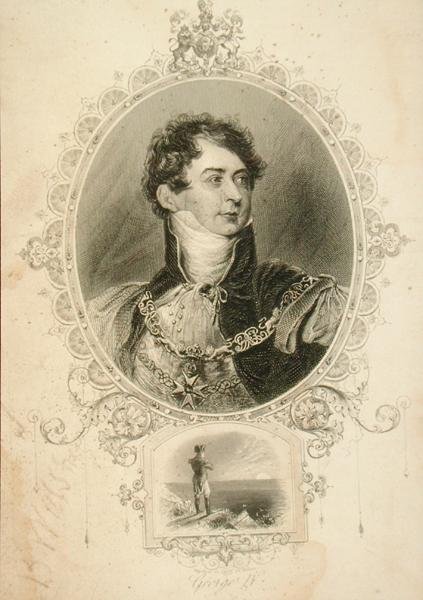 Jerzy IV (1762-1830) król Wielkiej Brytanii, Irlandii i Hanoweru (rycina) autorstwa English School