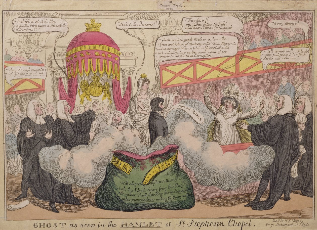 Duch widziany w Hamlecie kaplicy św. Szczepana, wyd. 1820 autorstwa English School