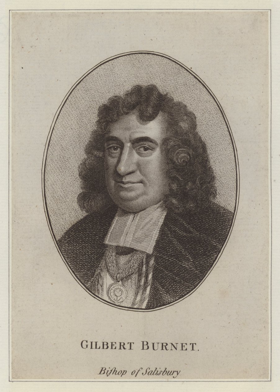 Gilbert Burnet, biskup Salisbury, pisarz i historyk (rycina) autorstwa English School