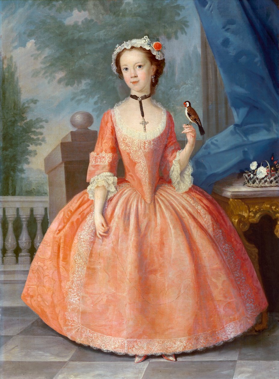Dziewczyna w różu, ok. 1740 autorstwa English School