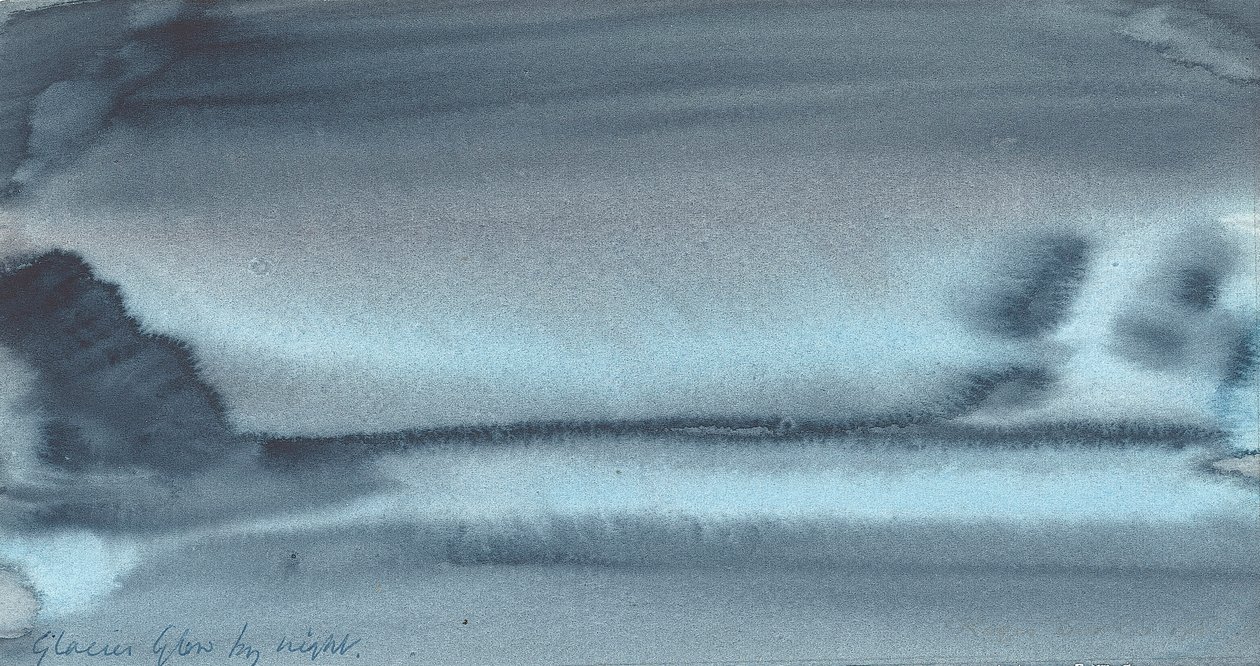 Glacier Glow by Night, 1934-37 (wc na papierze) autorstwa English School