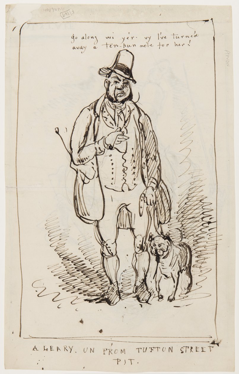Idź ze mną, ponieważ znalazłem dla niej nutę dziesięciopunktową! Leary un z Tufton Street Pit, c.1825 autorstwa English School