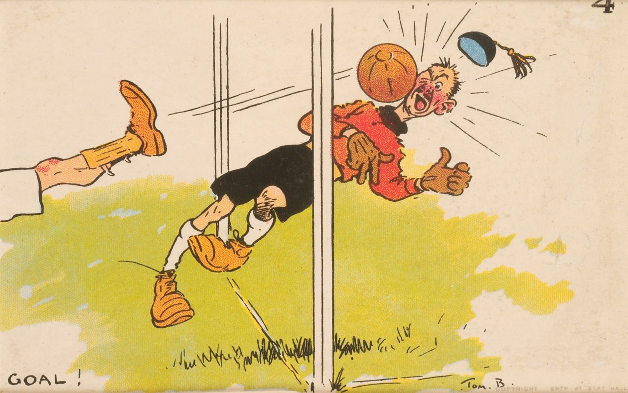 Gol!, zamontowana pocztówka autorstwa English School